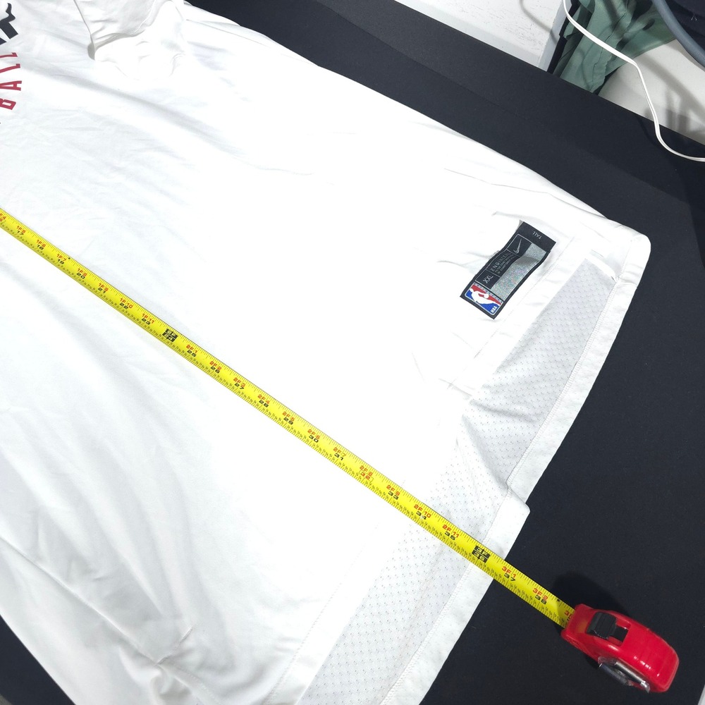 Nike Miami Heat NBA Mens XXLT White Dri-Fit Practice Shirt Basketball Tall Tee - Picture 3 of 10